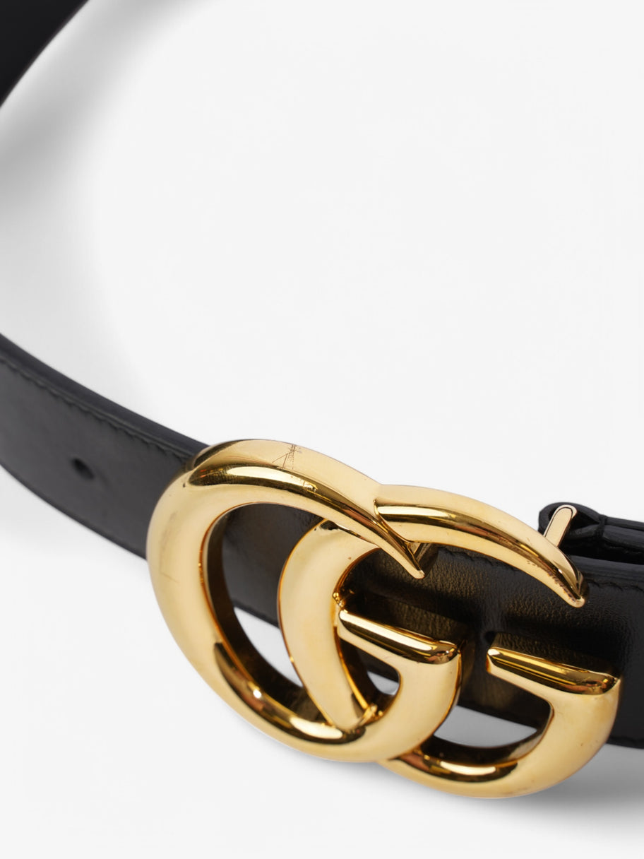Gucci GG Marmont Belt Black / Gold Leather 75cm / 30