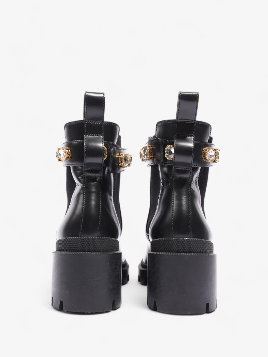 Gucci GG Jewelled Boots 50 Black / Gold Leather EU 37 UK 4 Image 6