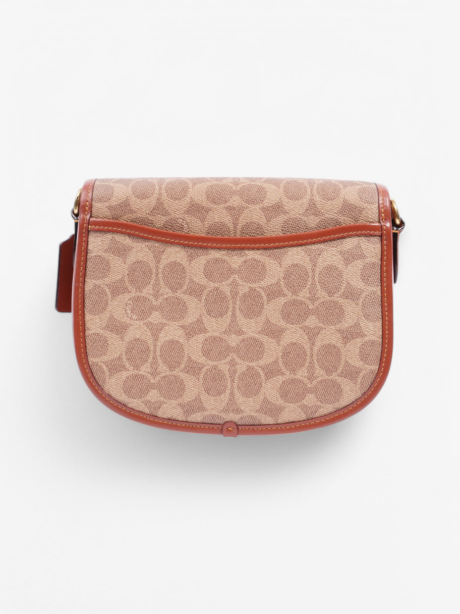 Coach Coach Willow Saddle Handbag Brown / Red Coated Canvas Image 4