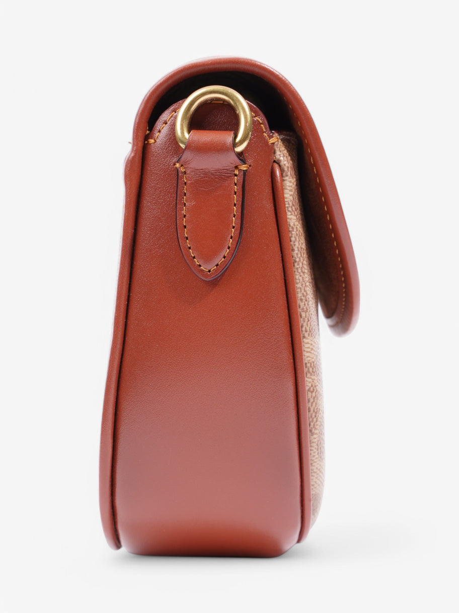 Coach Coach Willow Saddle Handbag Brown / Red Coated Canvas Image 5