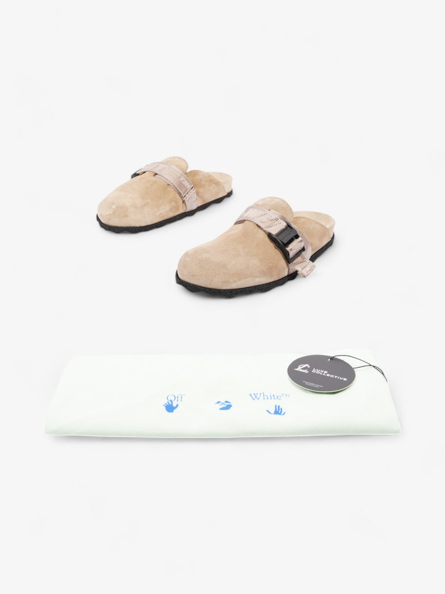 Off White Buckled Round-toe Mules Beige / Black Suede EU 37 UK 4 Image 10