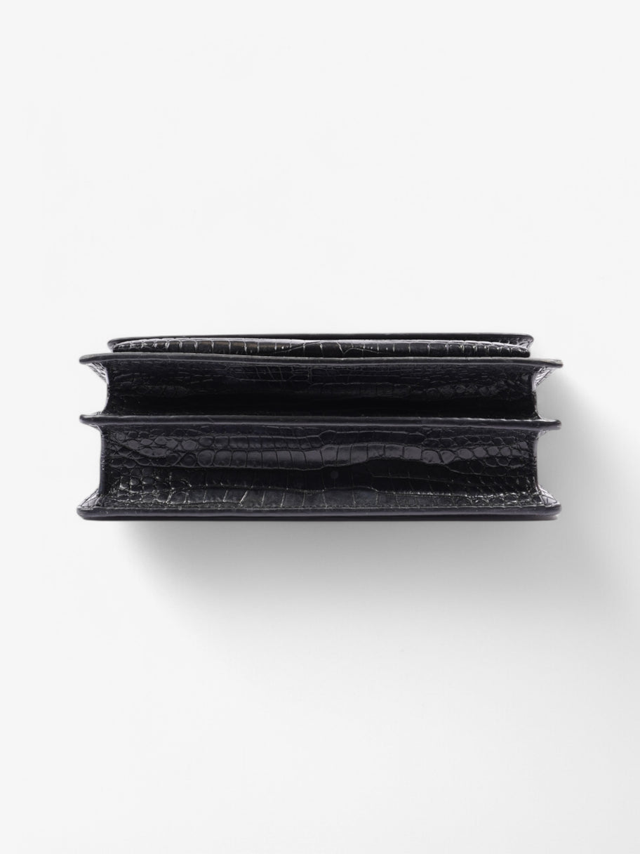 Saint Laurent Sunset Black Embossed Leather Medium Image 6
