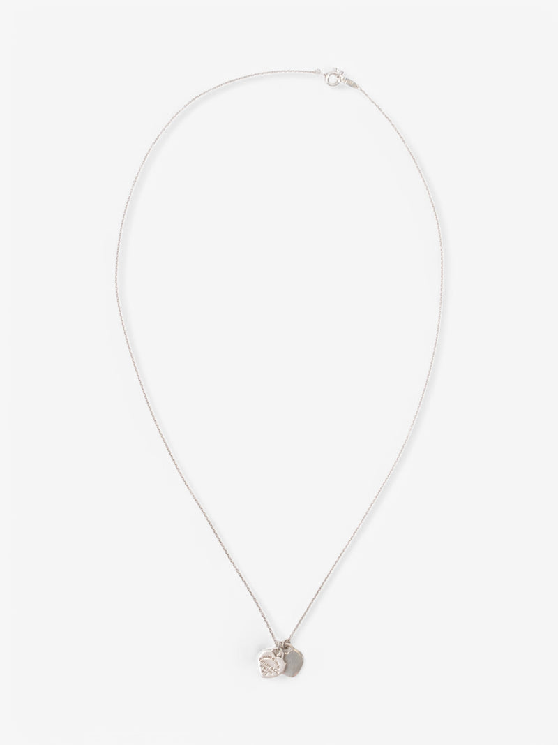  Tiffany and Co Double Heart Tag Pendant Silver Silver Sterling