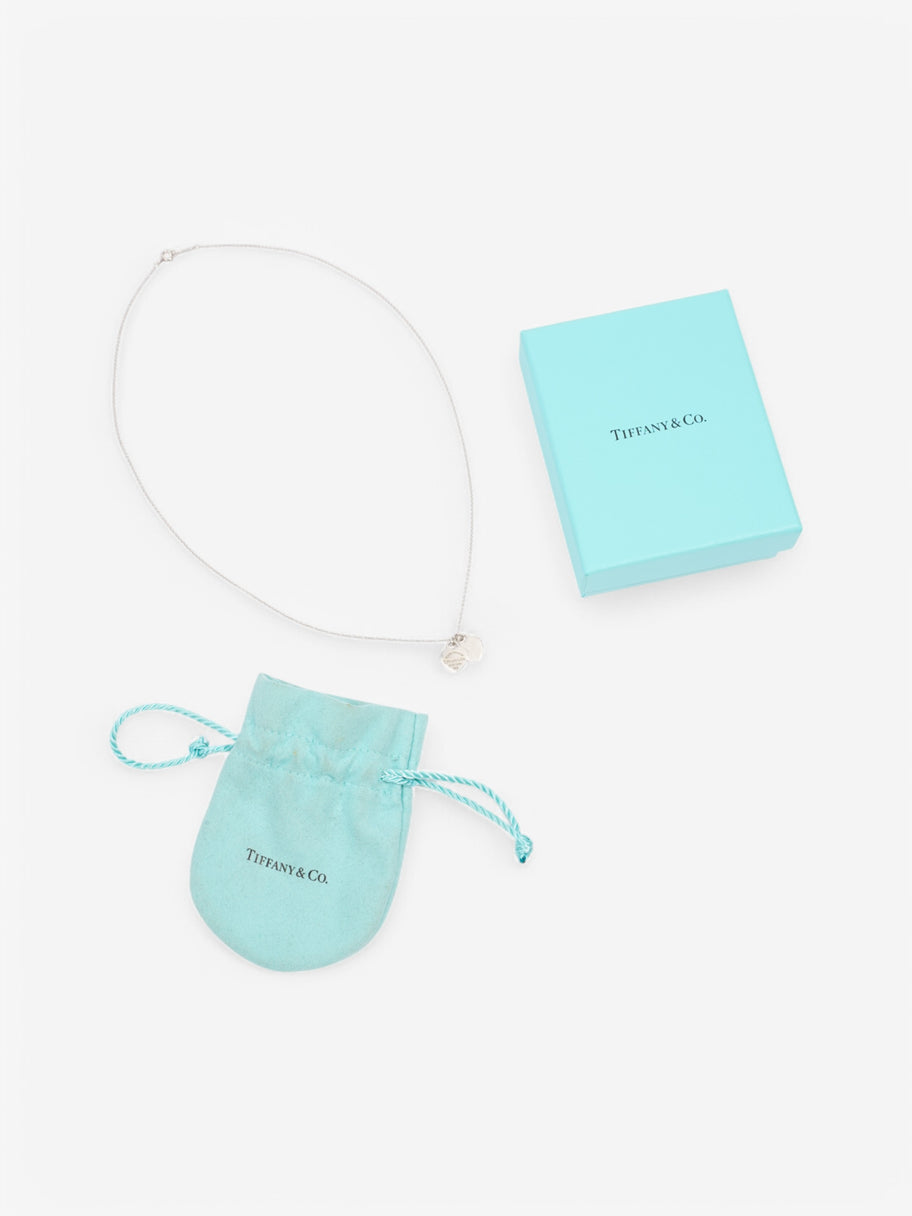 Tiffany and Co Double Heart Tag Pendant Silver Silver Sterling Image 6