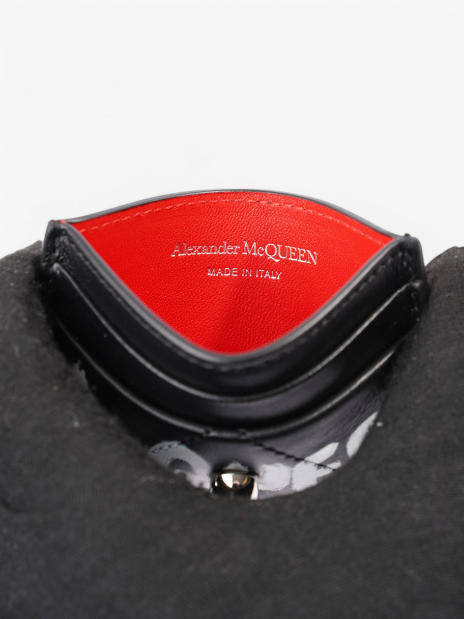 Alexander McQueen Skull Logo Cardholder Black / White Leather Image 4
