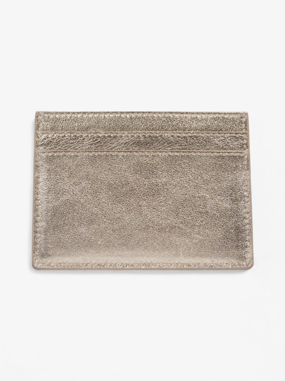 Saint Laurent YSL-Plaque Card Holder Gold Leather Image 2