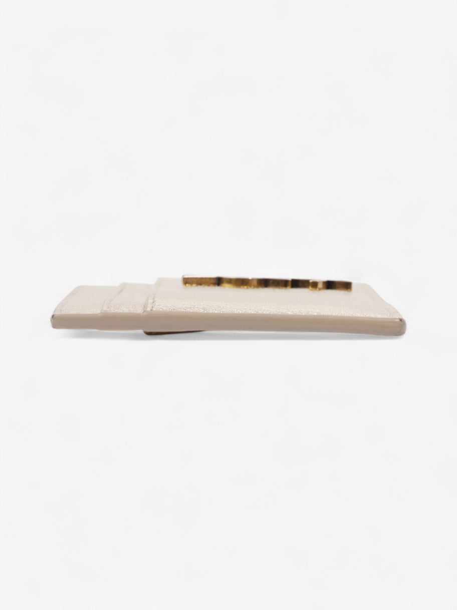 Saint Laurent YSL-Plaque Card Holder Gold Leather Image 3