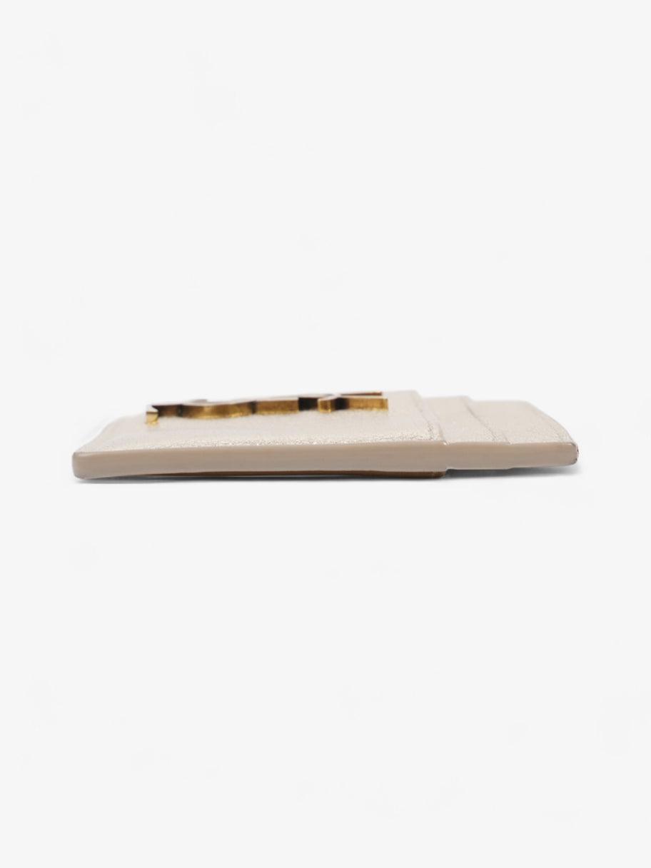 Saint Laurent YSL-Plaque Card Holder Gold Leather Image 4