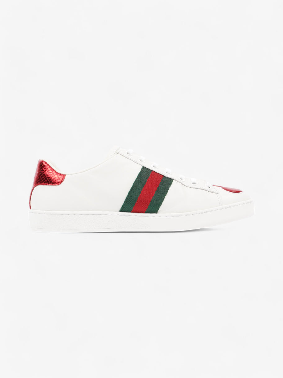 Gucci Ace Sneakers with Hearts White / Red / Green Leather EU 38.5 UK 5.5 Image 4