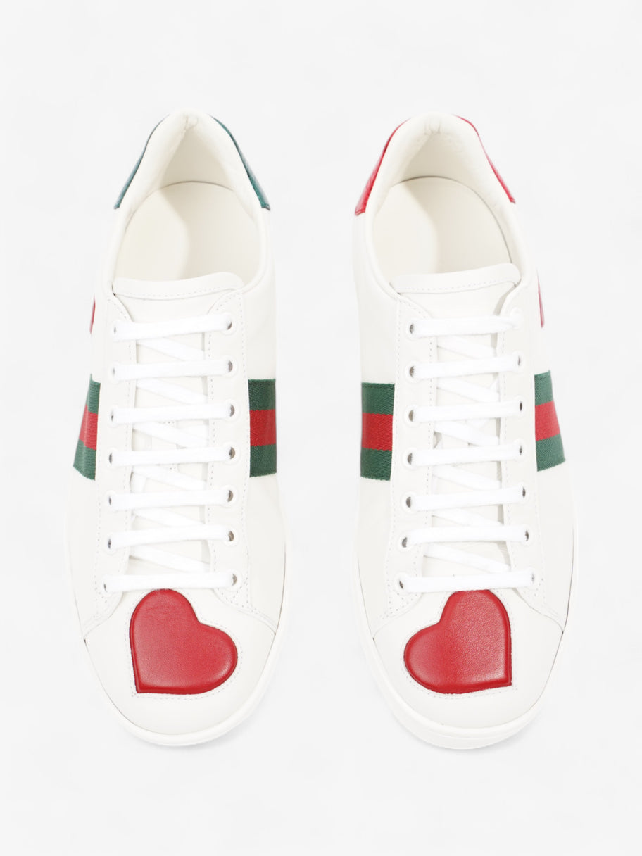 Gucci Ace Sneakers with Hearts White / Red / Green Leather EU 38.5 UK 5.5 Image 8