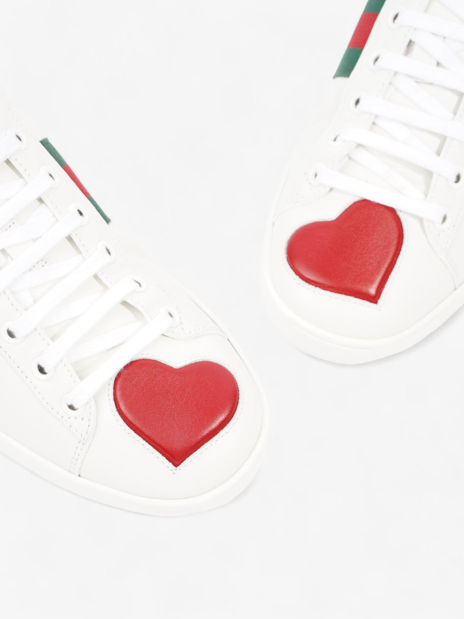Gucci Ace Sneakers with Hearts White / Red / Green Leather EU 38.5 UK 5.5 Image 9
