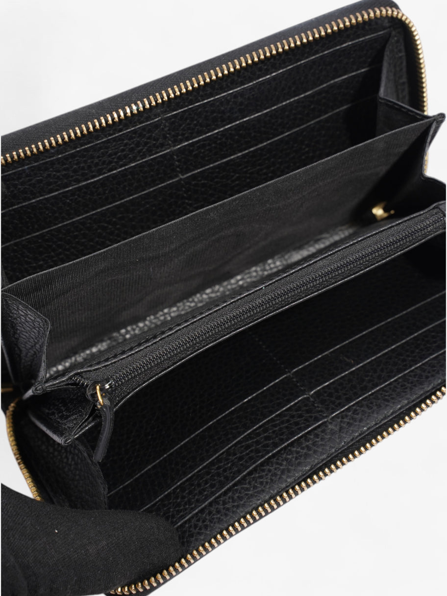 Gucci GG Marmont Zip Around Wallet Black / Gold Leather Image 7
