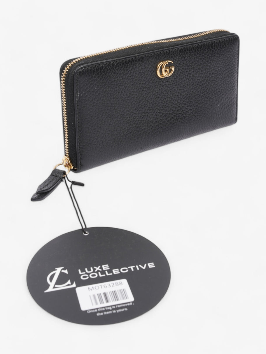 Gucci GG Marmont Zip Around Wallet Black / Gold Leather Image 9