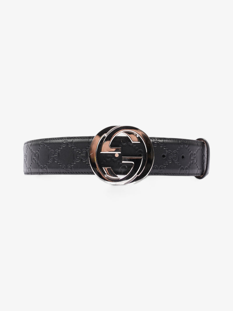  Gucci Blondie Wide Belt Black Leather 80cm / 32