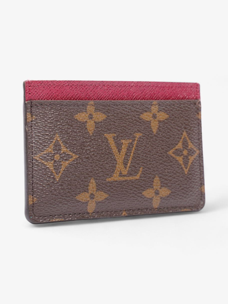 Louis Vuitton Card Holder Monogram / Fuschia Coated Canvas Image 3