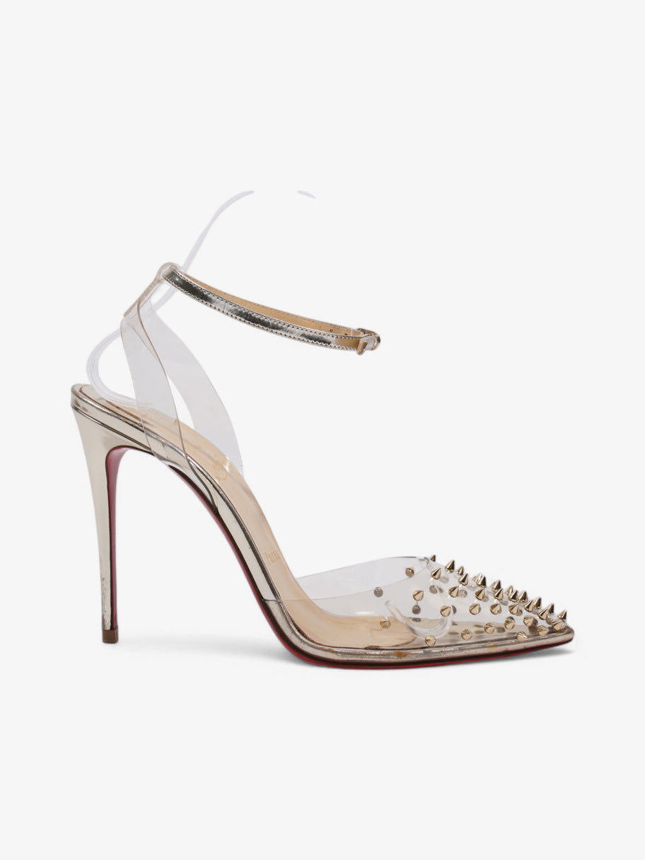 Christian Louboutin Spikoo 100 100 Silver PVC EU 38 UK 5 Image 1
