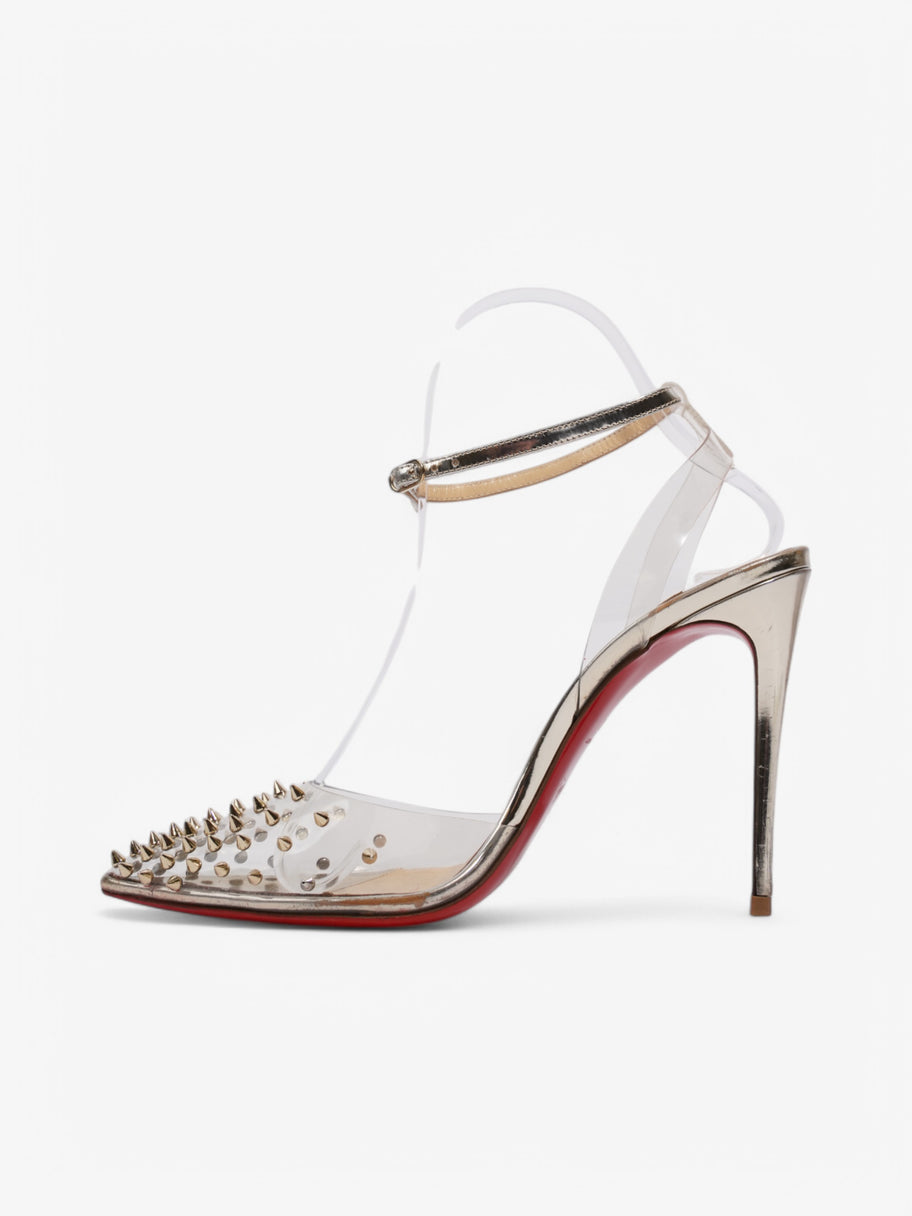 Christian Louboutin Spikoo 100 100 Silver PVC EU 38 UK 5 Image 3