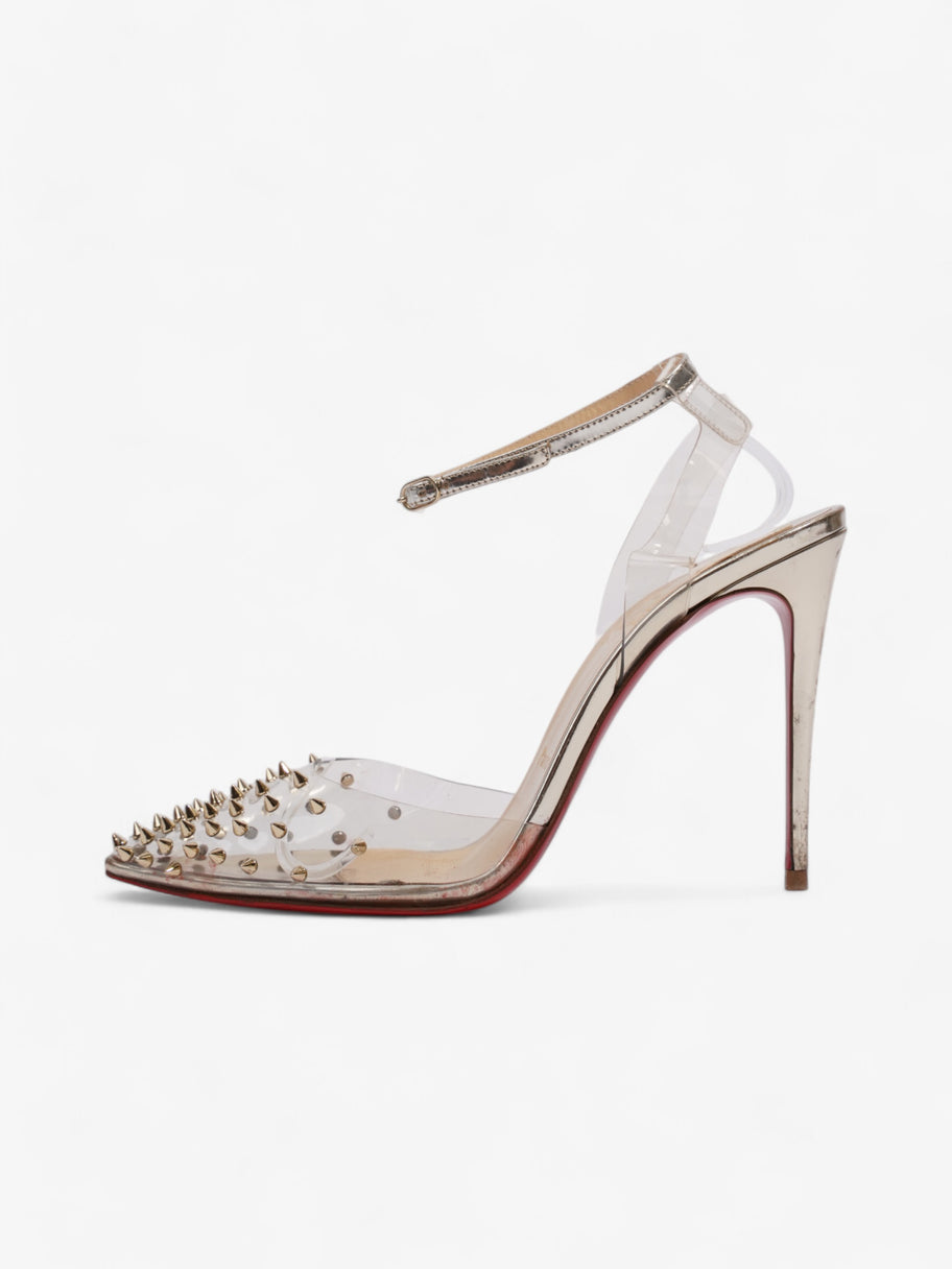 Christian Louboutin Spikoo 100 100 Silver PVC EU 38 UK 5 Image 5