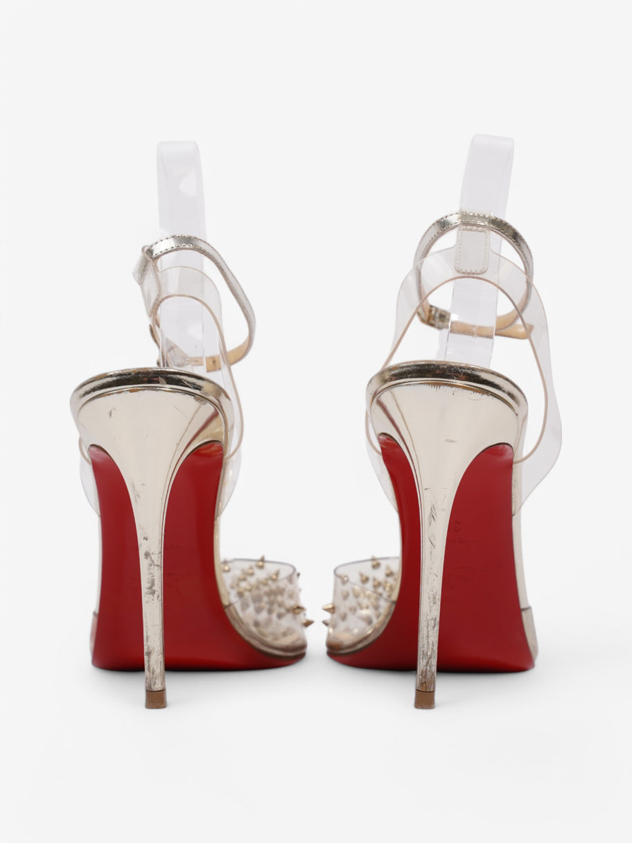 Christian Louboutin Spikoo 100 100 Silver PVC EU 38 UK 5 Image 6