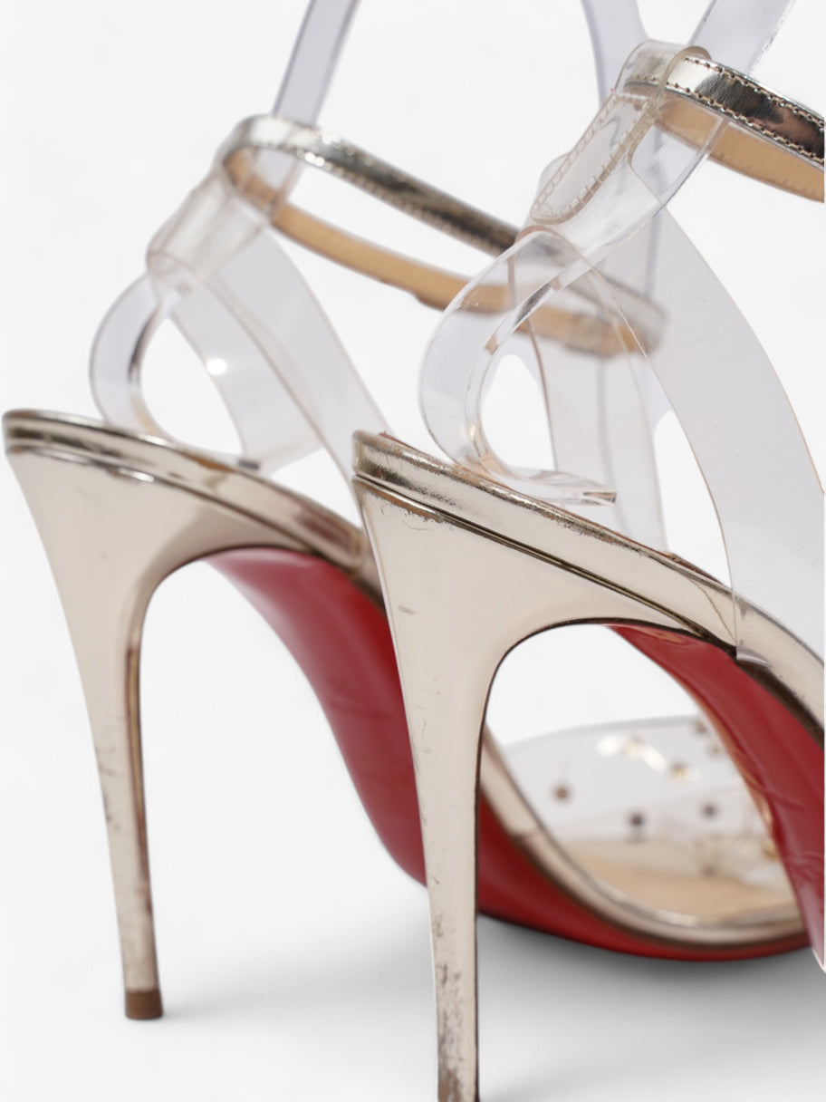 Christian Louboutin Spikoo 100 100 Silver PVC EU 38 UK 5 Image 7