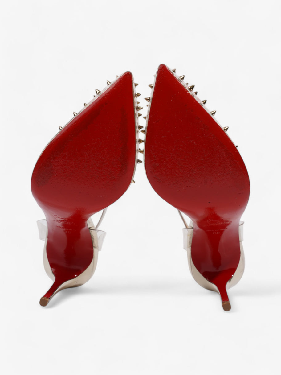 Christian Louboutin Spikoo 100 100 Silver PVC EU 38 UK 5 Image 8