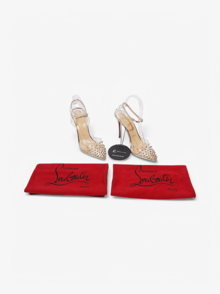 Christian Louboutin Spikoo 100 100 Silver PVC EU 38 UK 5 Image 9