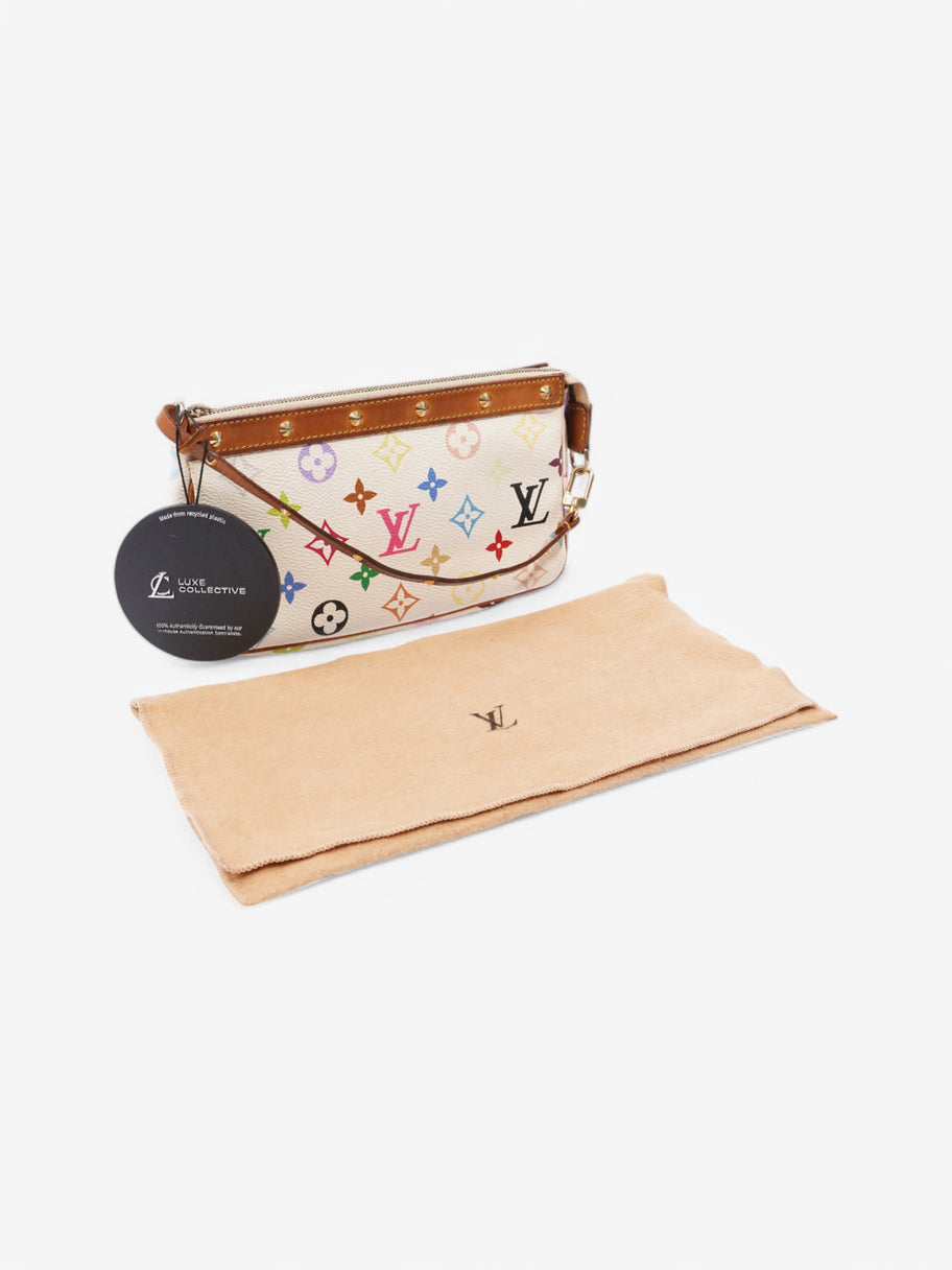 Louis Vuitton Pochette Accessoires White  / Multicolour Coated Canvas Image 10