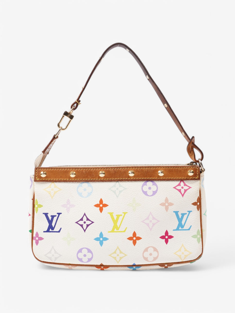 Louis Vuitton Pochette Accessoires White  / Multicolour Coated Canvas Image 4