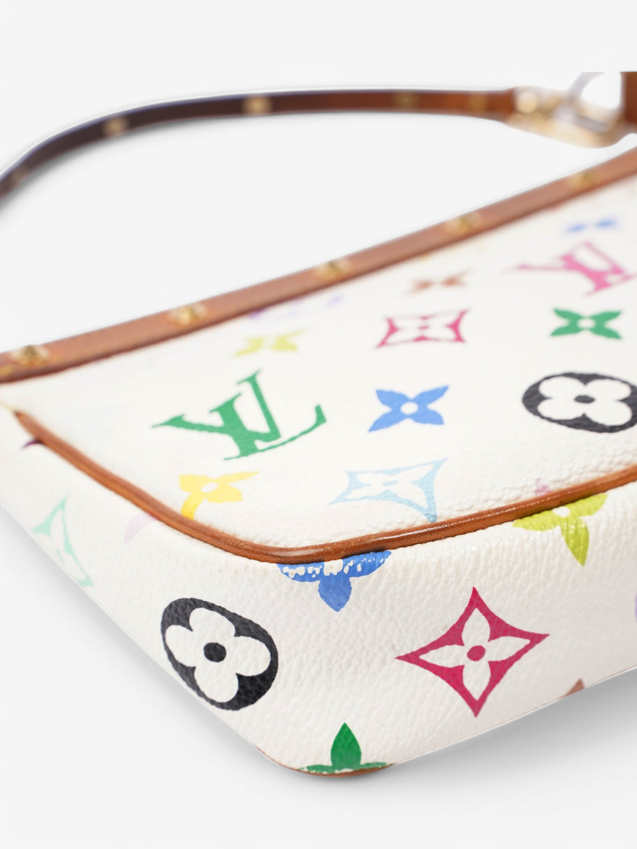 Louis Vuitton Pochette Accessoires White  / Multicolour Coated Canvas Image 8