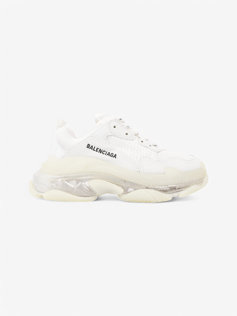  Balenciaga Triple S Clear Sole White  / Black Mesh EU 38 UK 5