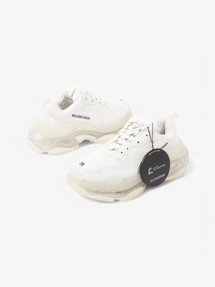 Balenciaga Triple S Clear Sole White  / Black Mesh EU 38 UK 5 Image 10