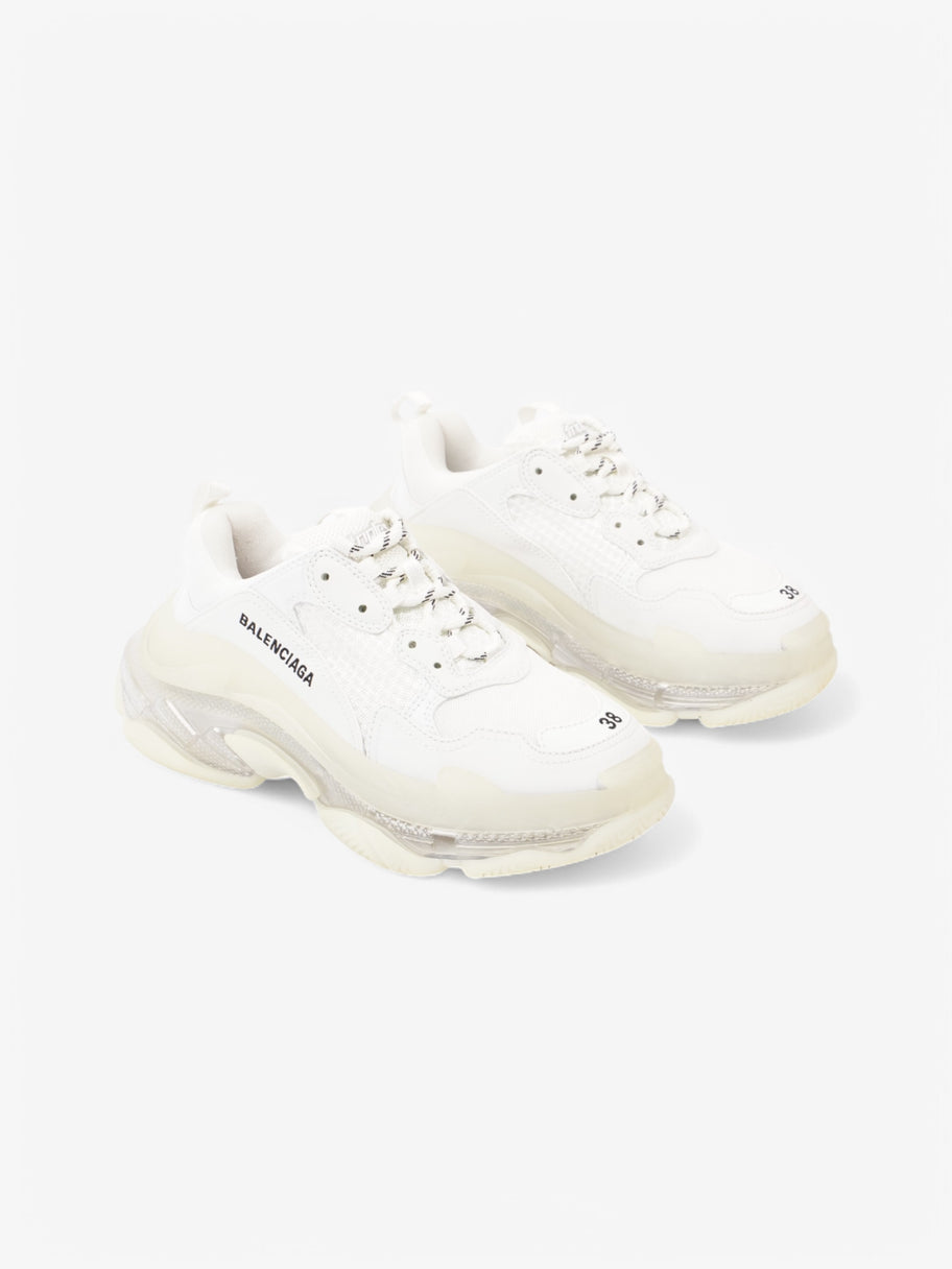 Balenciaga Triple S Clear Sole White  / Black Mesh EU 38 UK 5 Image 2