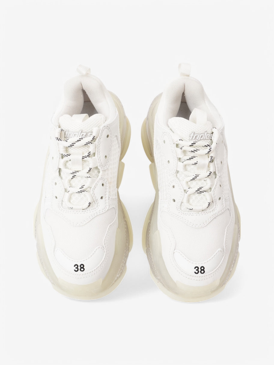Balenciaga Triple S Clear Sole White  / Black Mesh EU 38 UK 5 Image 8