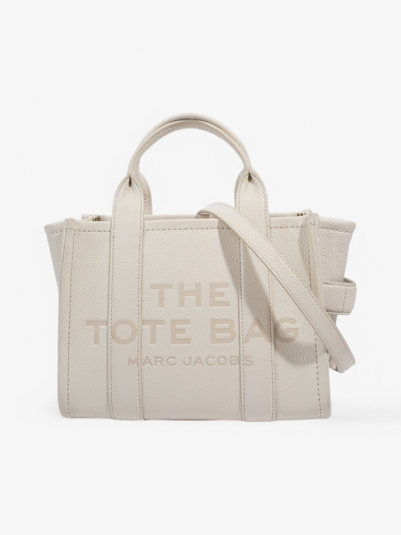  Marc Jacobs The Leather Tote Bag White  Leather Mini