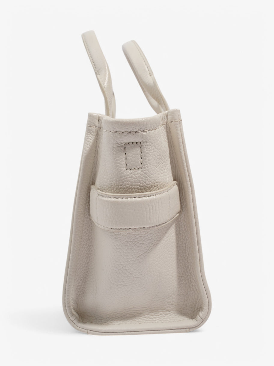 Marc Jacobs The Leather Tote Bag White  Leather Mini Image 3