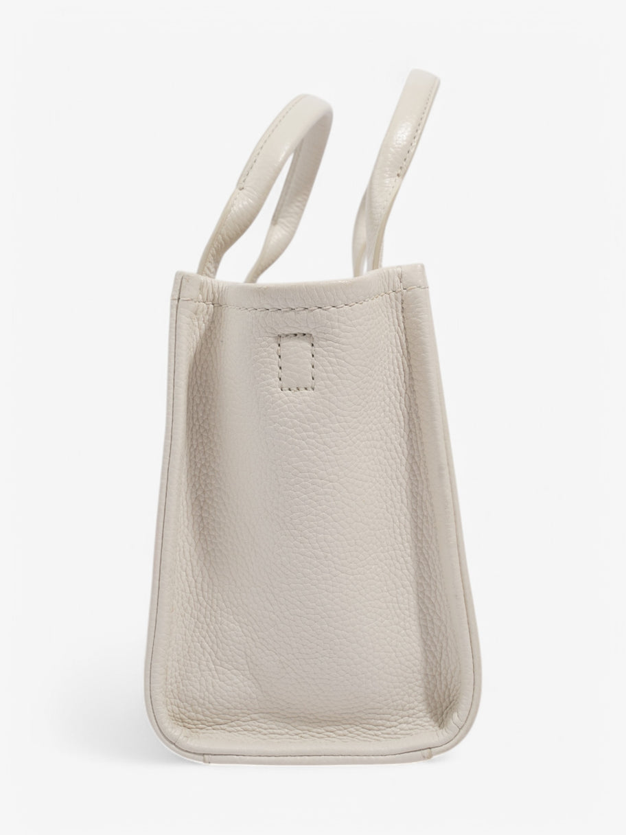 Marc Jacobs The Leather Tote Bag White  Leather Mini Image 5