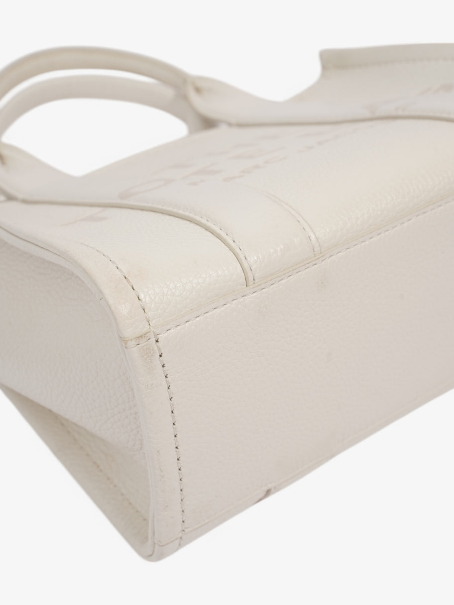 Marc Jacobs The Leather Tote Bag White  Leather Mini Image 7