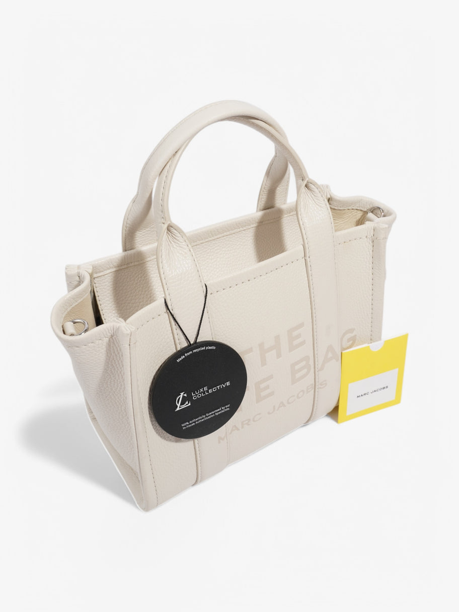 Marc Jacobs The Leather Tote Bag White  Leather Mini Image 9