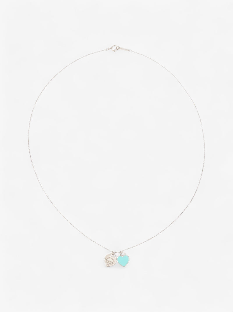  Tiffany and Co Return To Tiffany Double Heart Tag Pendant Silver / Tiffany Blue Silver Sterling 18