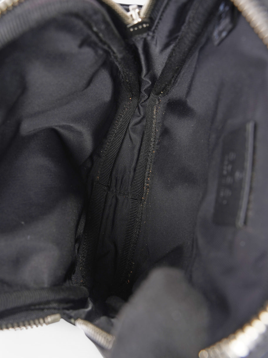 Gucci Two Pocket Belt Bag GG Supreme / Black Coated Canvas Image 7