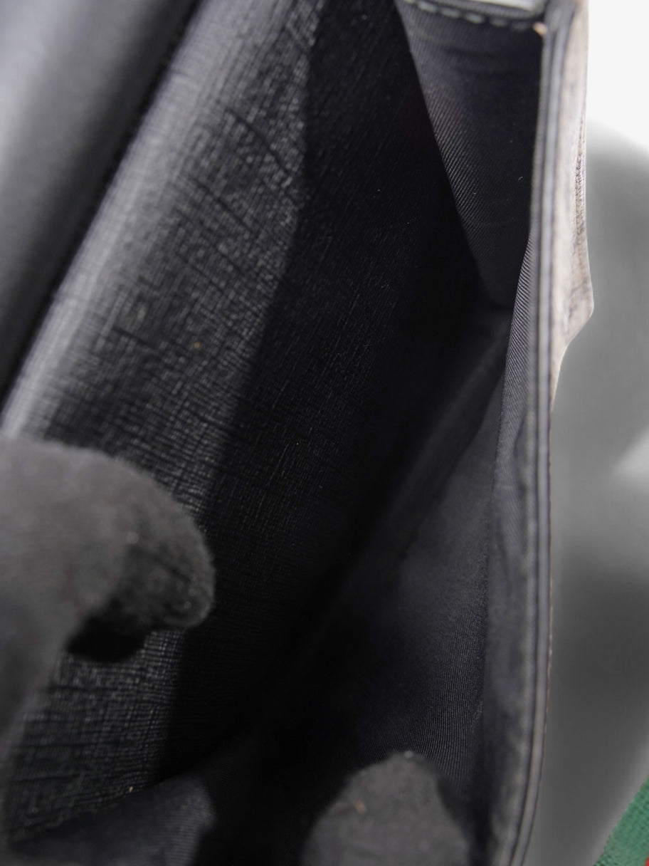 Gucci Two Pocket Belt Bag GG Supreme / Black Coated Canvas Image 8