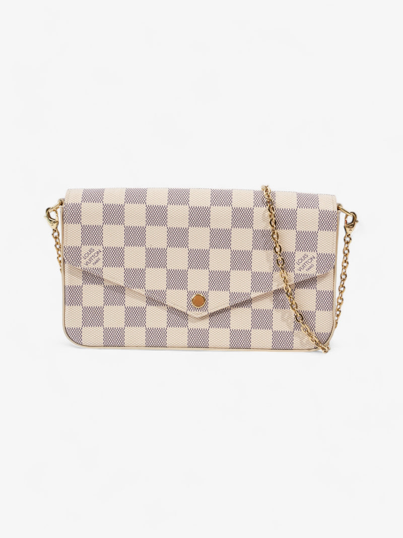  Louis Vuitton Pochette Felicie Damier Azur Coated Canvas