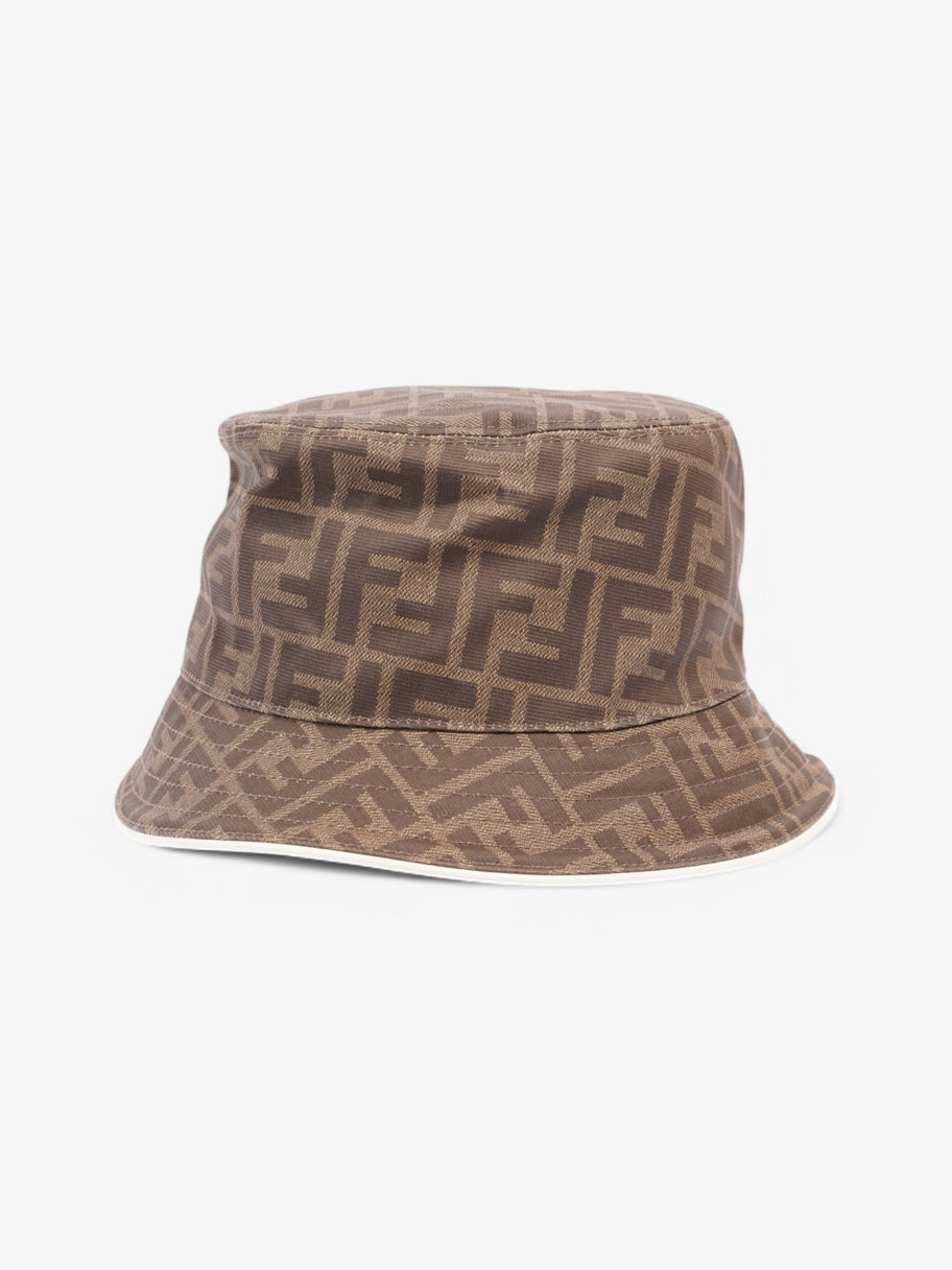 Fendi FF Bucket Hat Brown Canvas M Image 2