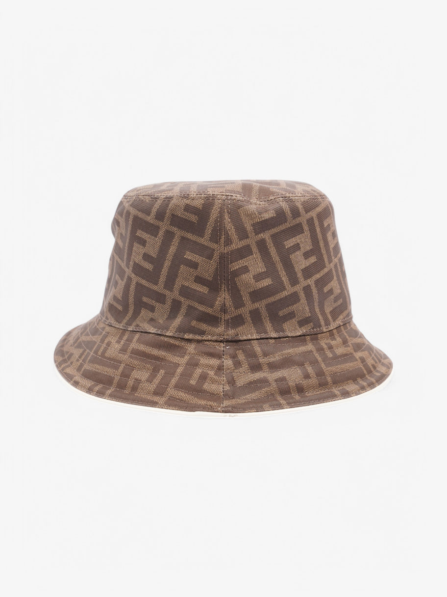 Fendi FF Bucket Hat Brown Canvas M Image 3