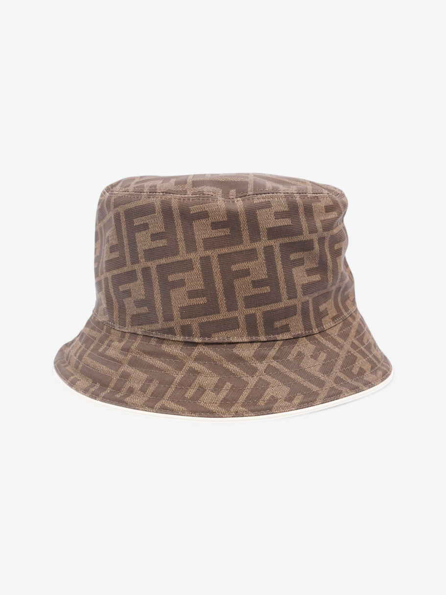 Fendi FF Bucket Hat Brown Canvas M Image 4
