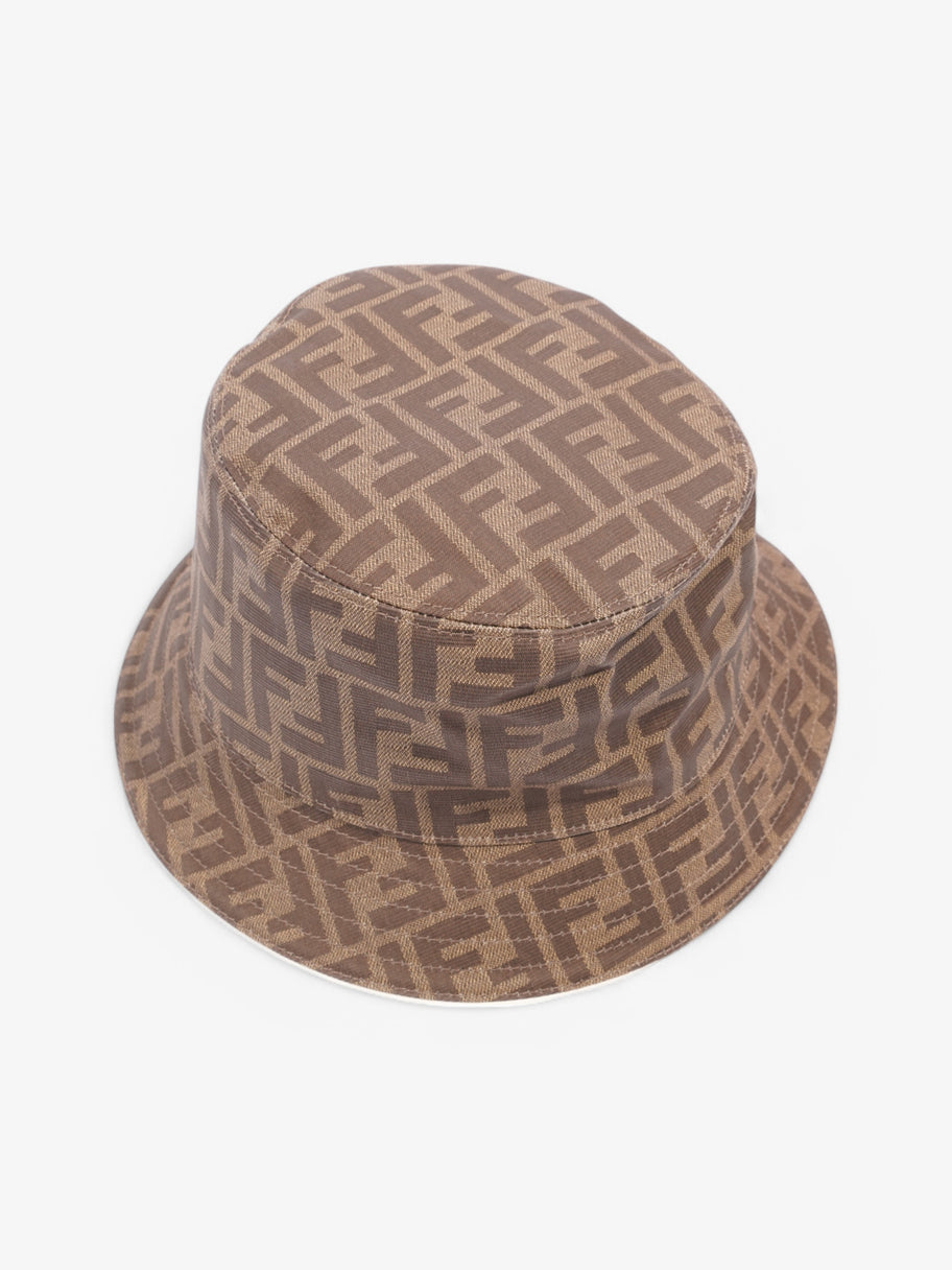 Fendi FF Bucket Hat Brown Canvas M Image 5