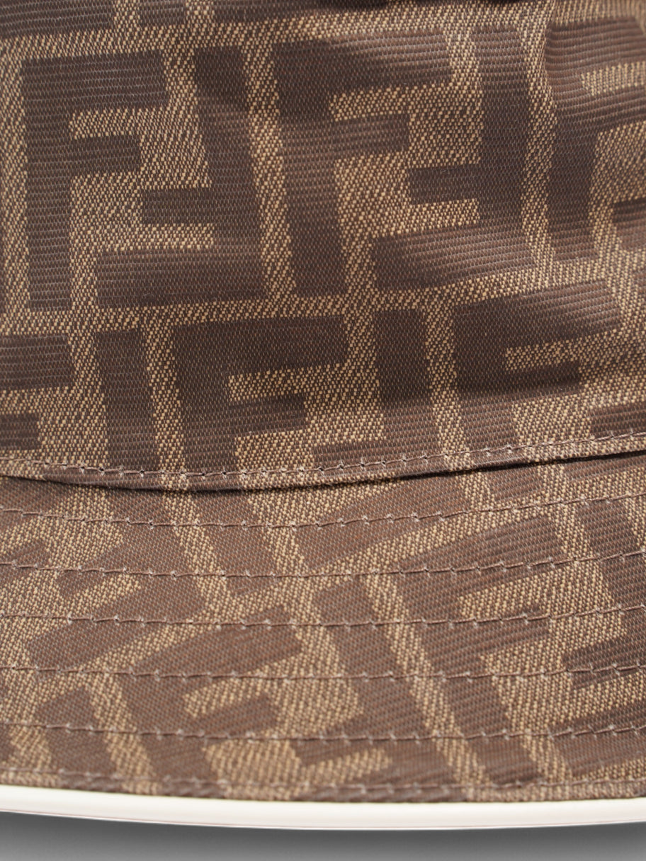 Fendi FF Bucket Hat Brown Canvas M Image 6