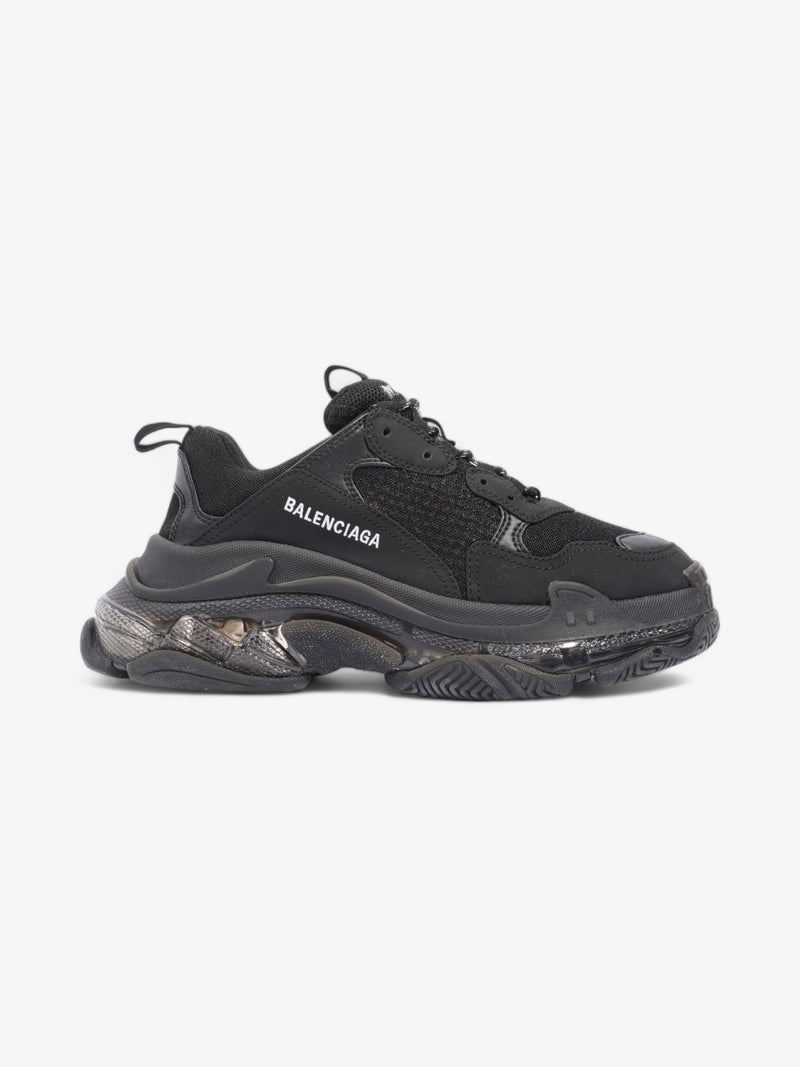  Balenciaga Triple S Clear Sole Black Mesh EU 41 UK 7
