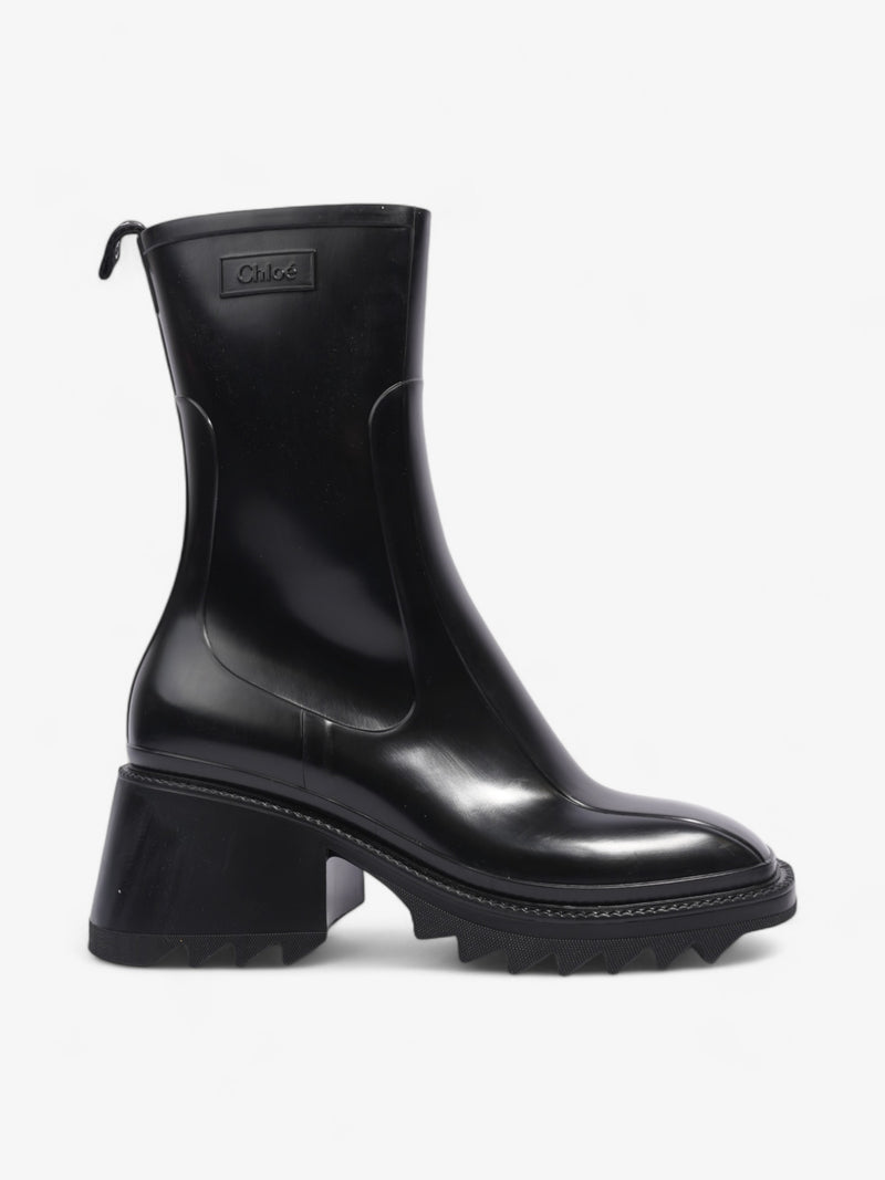  Chloe Betty Boots Black Rubber EU 41 UK 8