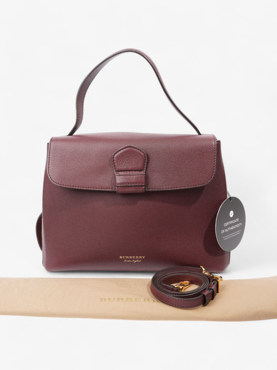 Burberry Camberley Burgundy / House Check Calfskin Leather Medium Image 11
